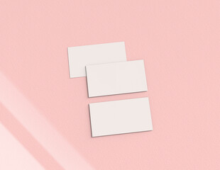 Background for business card mock-up. Business card design background. 3D rendering illustration.