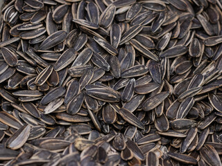 sunflower seed in the stall, sunflower seed, close up 