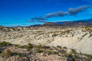 The Badlands of Abanilla and Mahoya near Murcia in Spain