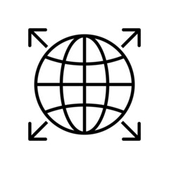 globe icon vector design template simple and clean