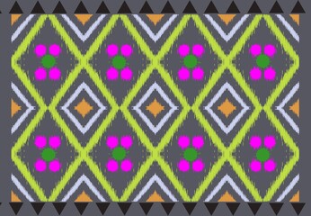 Ikat geometric pattern, texture, local pattern ethnic tribe abstract purple background