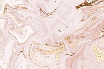 Fototapeta premium Abstract background, blue marble, fake stone texture, liquid paint, gold foil and glitter, painted artificial marbled, marbling