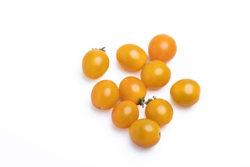 Yellow Cherry Tomato Organic on a white background
