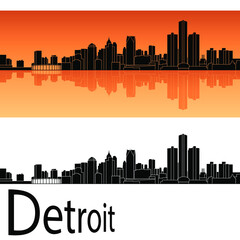 Fototapeta premium detroit city skyline in ai format