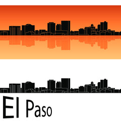 Naklejka premium el paso city skyline in ai format