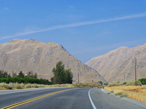 Approaching the scenic Kern Canyon Road or Callifornia Highway Route 178 just off Bakersfield.