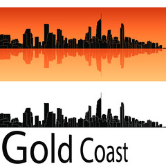 Obraz premium gold coast city skyline in ai format