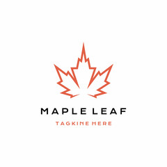 Maple leaf logo design vector illustration, Maple leaf, Canadian vector symbol