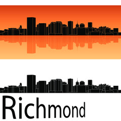 skyline in ai format of the city of  richmond
