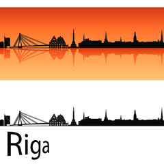skyline in ai format of the city of  riga