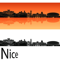 skyline in ai format of the city of  nice