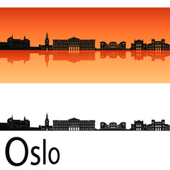 skyline in ai format of the city of  oslo