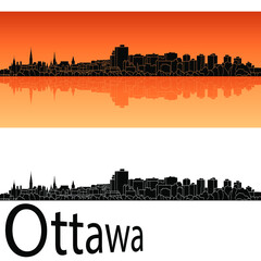skyline in ai format of the city of  ottawa