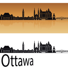 skyline in ai format of the city of  ottawa