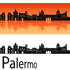 skyline in ai format of the city of  palermo