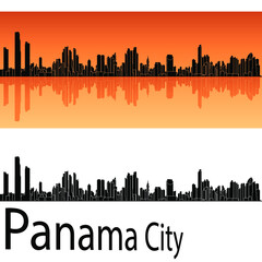 skyline in ai format of the city of  panama city