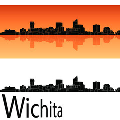 skyline in ai format of the city of  wichita