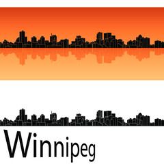 skyline in ai format of the city of  winnipeg