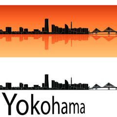 skyline in ai format of the city of  yohohama