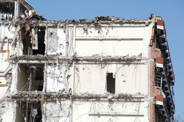 Trümmer eines abgerissenen Hauses, Bremen, Deutschland, Europa