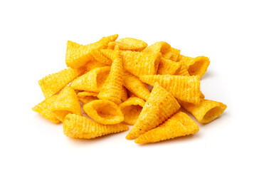 Corn Cone Isolated, Puffs with Spices