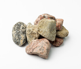 Stone Sea Pebbles Isolated