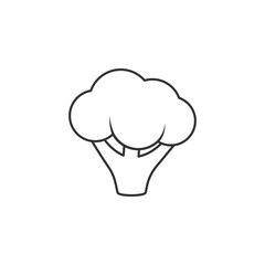 Outline icon of broccoli vector illustration