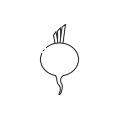 Outline icon of radish vector illustration