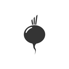 Silhouette icon of radish illustration