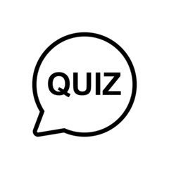 quiz bubble icon vector