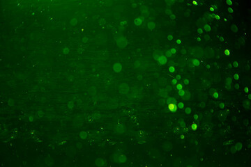 Vintage green bokeh created by neon lights