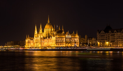 Fototapeta premium The Hungarian Parliament Building in Budapest