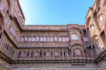 Naklejka premium View of Mehrangarh Fort, Jodhpur, Rajasthan, India