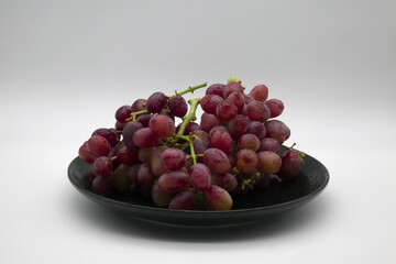 red grapes in a bowl,Include Clipping Path.