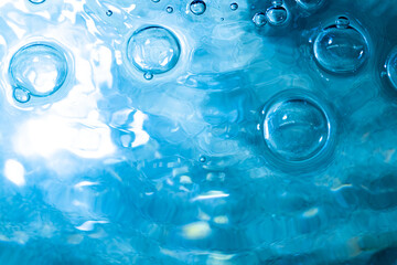 Water bubbles abstract bokeh light in the pool