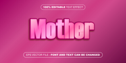 mother 3d editable text effect