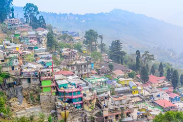 Papier Peint photo Kangchenjunga Beautiful Kalimpong City on the way to Darjeeling in Darjeeling, India.