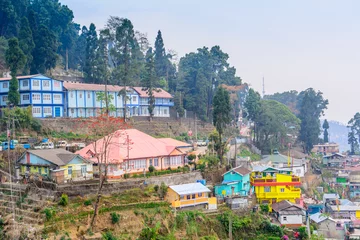 Foto op Plexiglas Kangchenjunga Mooie Kalimpong-stad op weg naar Darjeeling in Darjeeling, India.