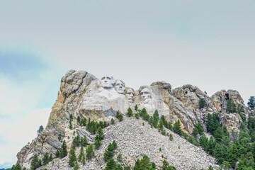 Mt. Rushmore National Memorial Park in Black hills, South Dakota. The sculptures of former U.S....