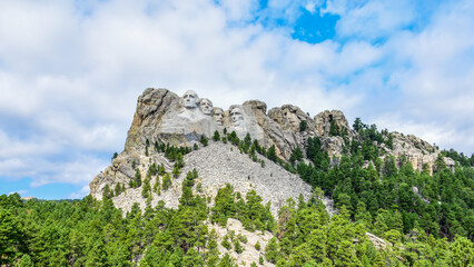 Mt. Rushmore National Memorial Park in Black hills, South Dakota. The sculptures of former U.S....