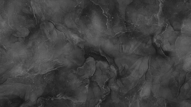 Fashionable Marbling Effect Fashion Black with Dark Slate Gray Colors Abstract Background Concept Of Art And Creativity For Wall Design