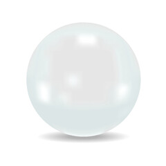 3D ball. White sphere isolated on a white background