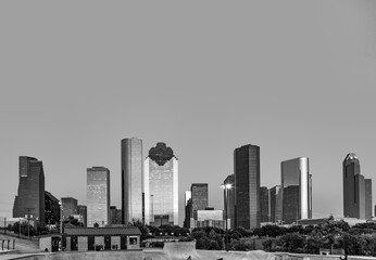 View on downtown Houston in late afternoon