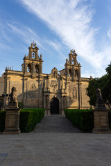 Obraz premium Santa Maria de los Reales Alcazares church in Vazquez de Molina square in the old town of the Renaissance city of Ubeda, World Heritage Site by UNESCO. Jaen, Andalucia