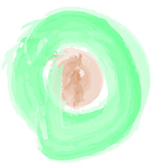 Watercolor Swirl Brushstroke 