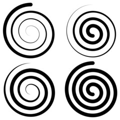 Spiral swirl, round spiral swirling line, swirling logo