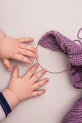 Beautiful colorful  background Knitting 