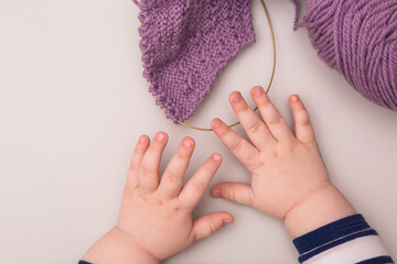 Beautiful colorful  background Knitting 