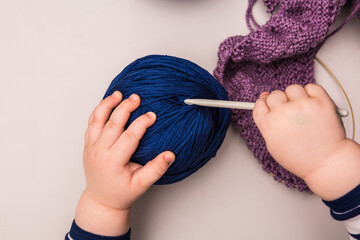 Beautiful colorful  background Knitting 