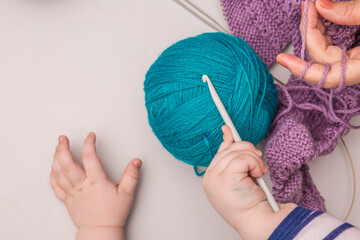 Beautiful colorful  background Knitting 